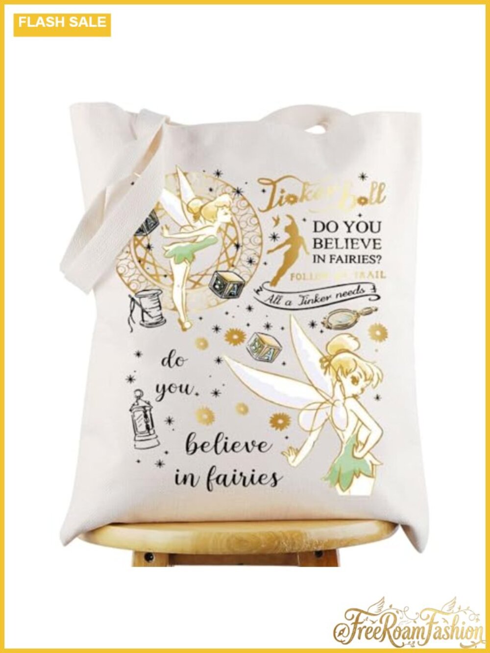 Fairy Pixie Canvas Tote Bag Shoulder Bag Fairy Tales Fans Gift Waterproof